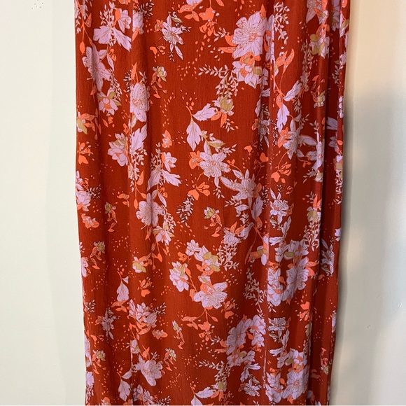 Free People Retro Love Printed button front midi skirt women’s cottagecore fairy - Picture 10 of 12